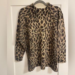 Vintage Yarnworks Leopard Sparkle Sweater - Perfect Condition